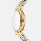 Evening Women Quartz Silver Dial Analog Stainless Steel Watch DK1L083M0085