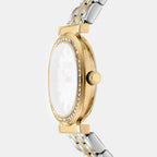 Evening Women Quartz Green Dial Analog Stainless Steel Watch DK1L083M0095