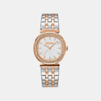 Evening Women Quartz Silver Dial Analog Stainless Steel Watch DK1L083M0105