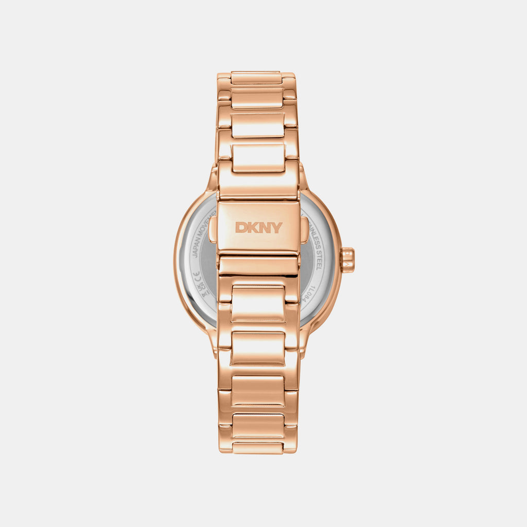 Evening Women Quartz Rose Gold Dial Multi-Function Stainless Steel Watch DK1L084M0075