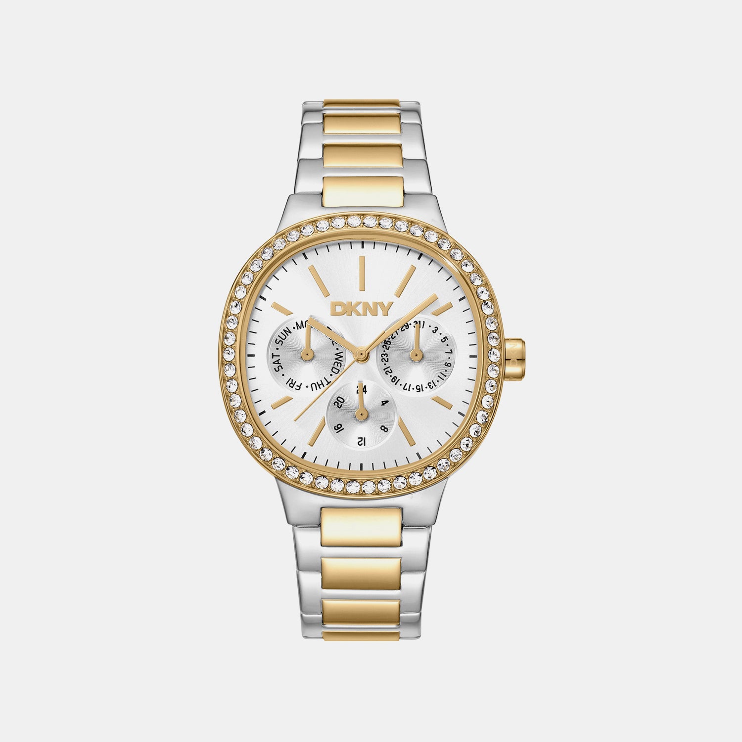 Evening Women Quartz Silver Dial Multi-Function Stainless Steel Watch DK1L084M0085