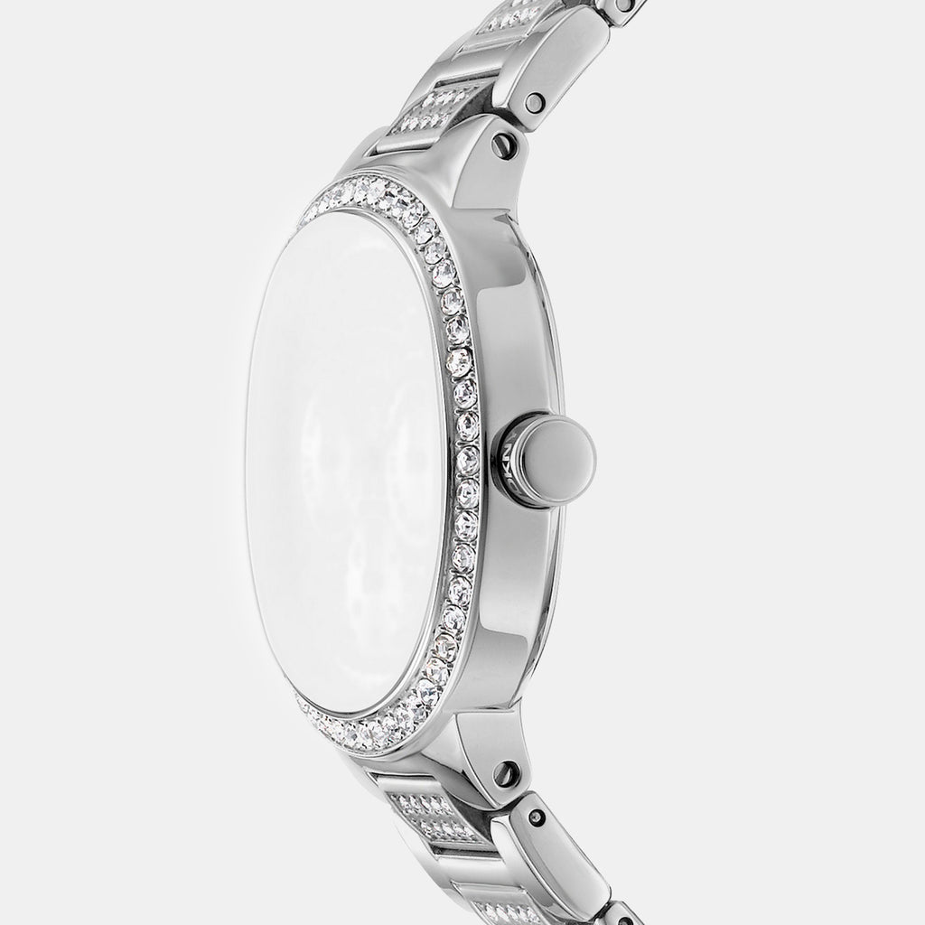 Evening Women Quartz Silver Dial Multi-Function Stainless Steel Watch DK1L084M0215