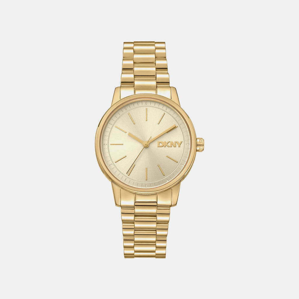 Urban Women Quartz Champagne Dial Analog Stainless Steel Watch DK1L085M0055