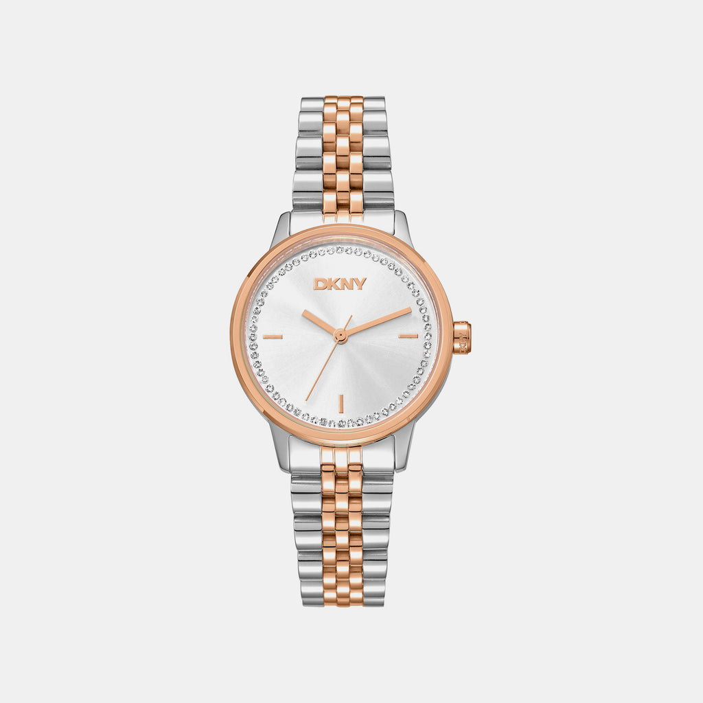 Everyday Women Quartz Silver Dial Analog Stainless Steel Watch DK1L086M0095
