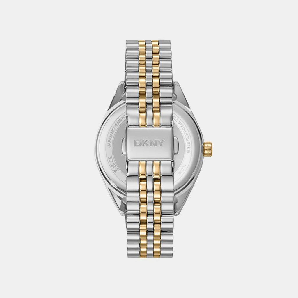 Women Quartz Silver Dial Multifunction Stainless Steel Watch DK1L098M0095