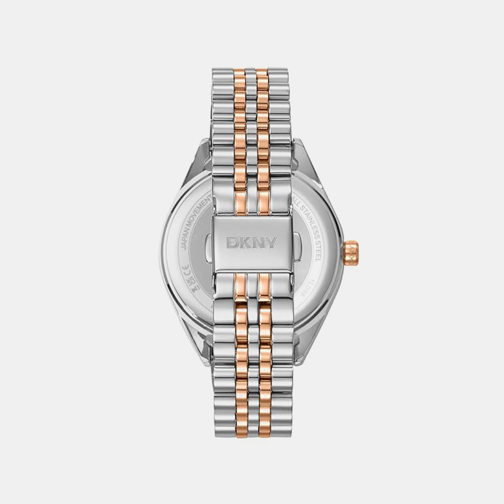 Women Quartz Silver Dial Multifunction Stainless Steel Watch DK1L098M0105