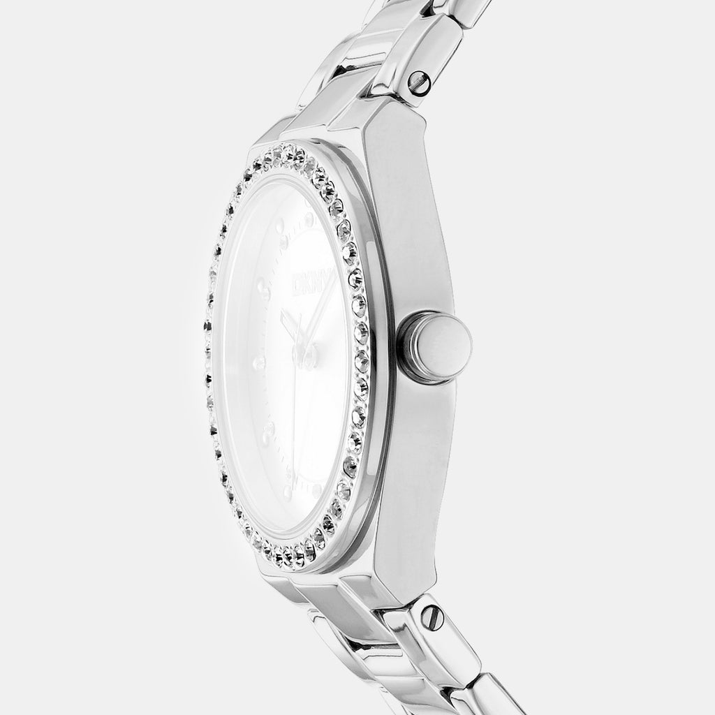 Evening Women Quartz Blue Dial Analog Stainless Steel Watch DK1L100M0055
