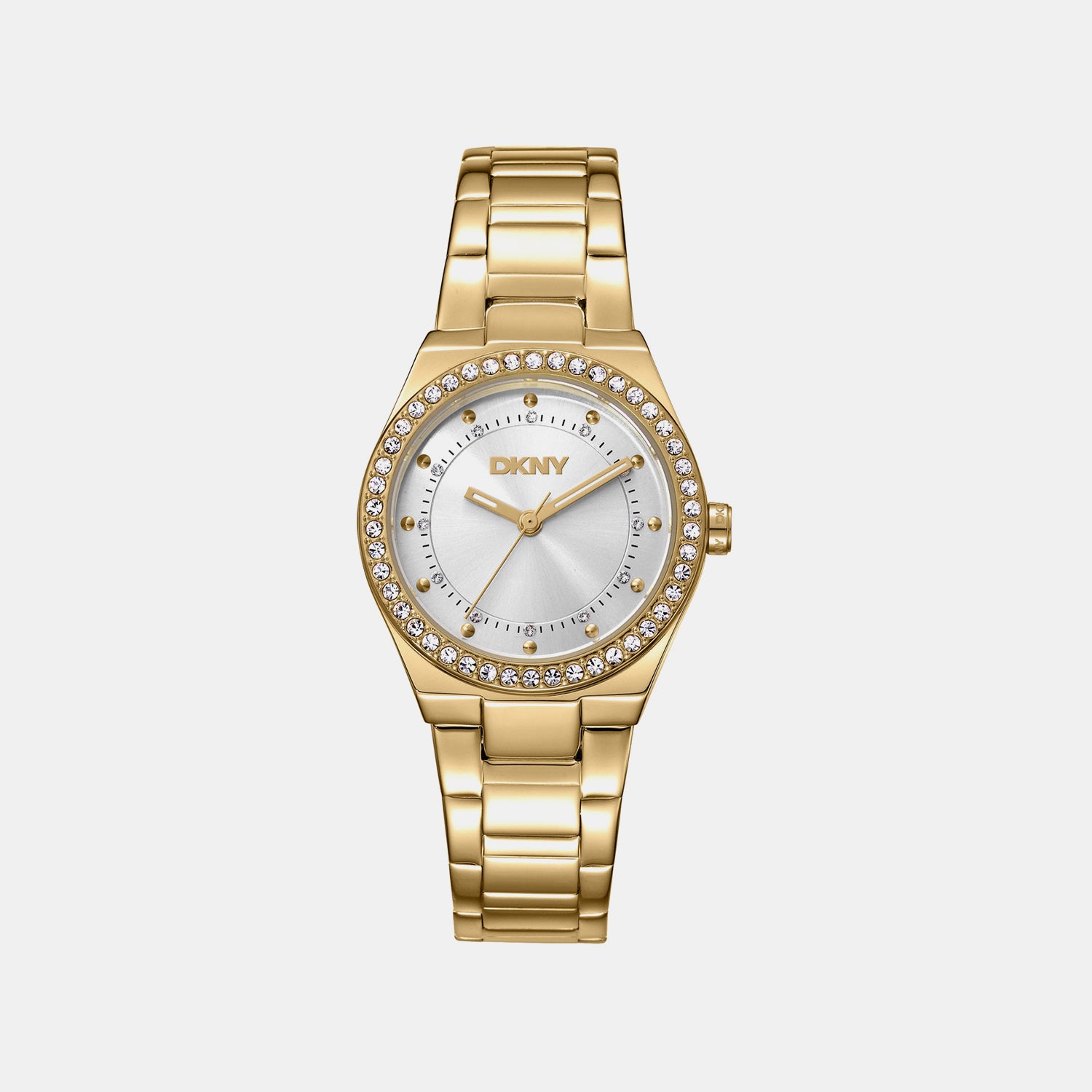 Evening Women Quartz Silver Dial Analog Stainless Steel Watch DK1L100M0065