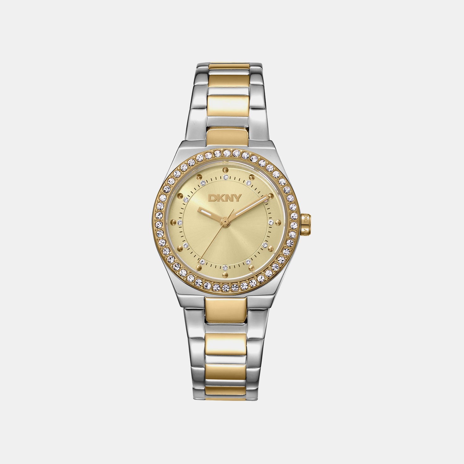 Evening Women Quartz Champagne Dial Analog Stainless Steel Watch DK1L100M0085