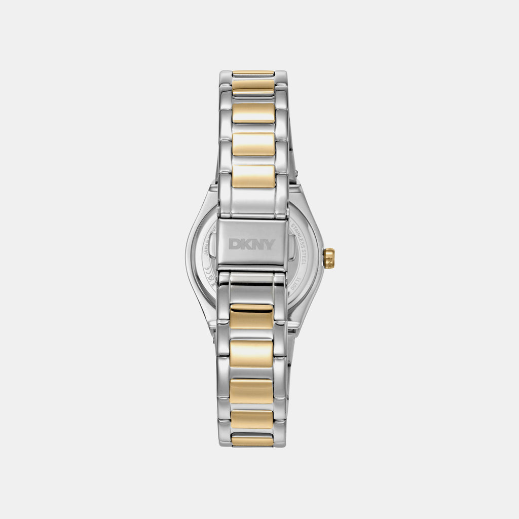 Evening Women Quartz Green Dial Analog Stainless Steel Watch DK1L100M0095