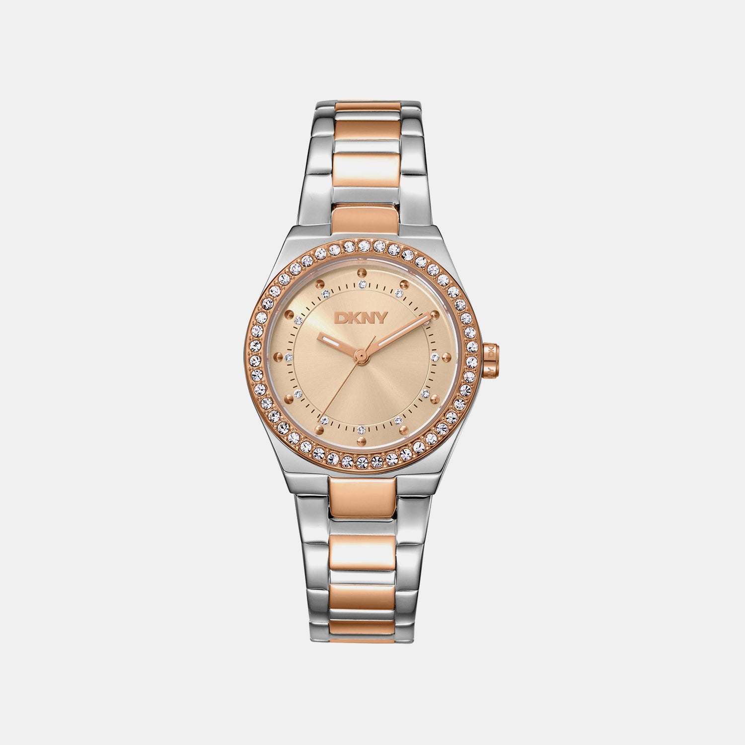 Evening Women Quartz Rose Gold Dial Analog Stainless Steel Watch DK1L100M0105
