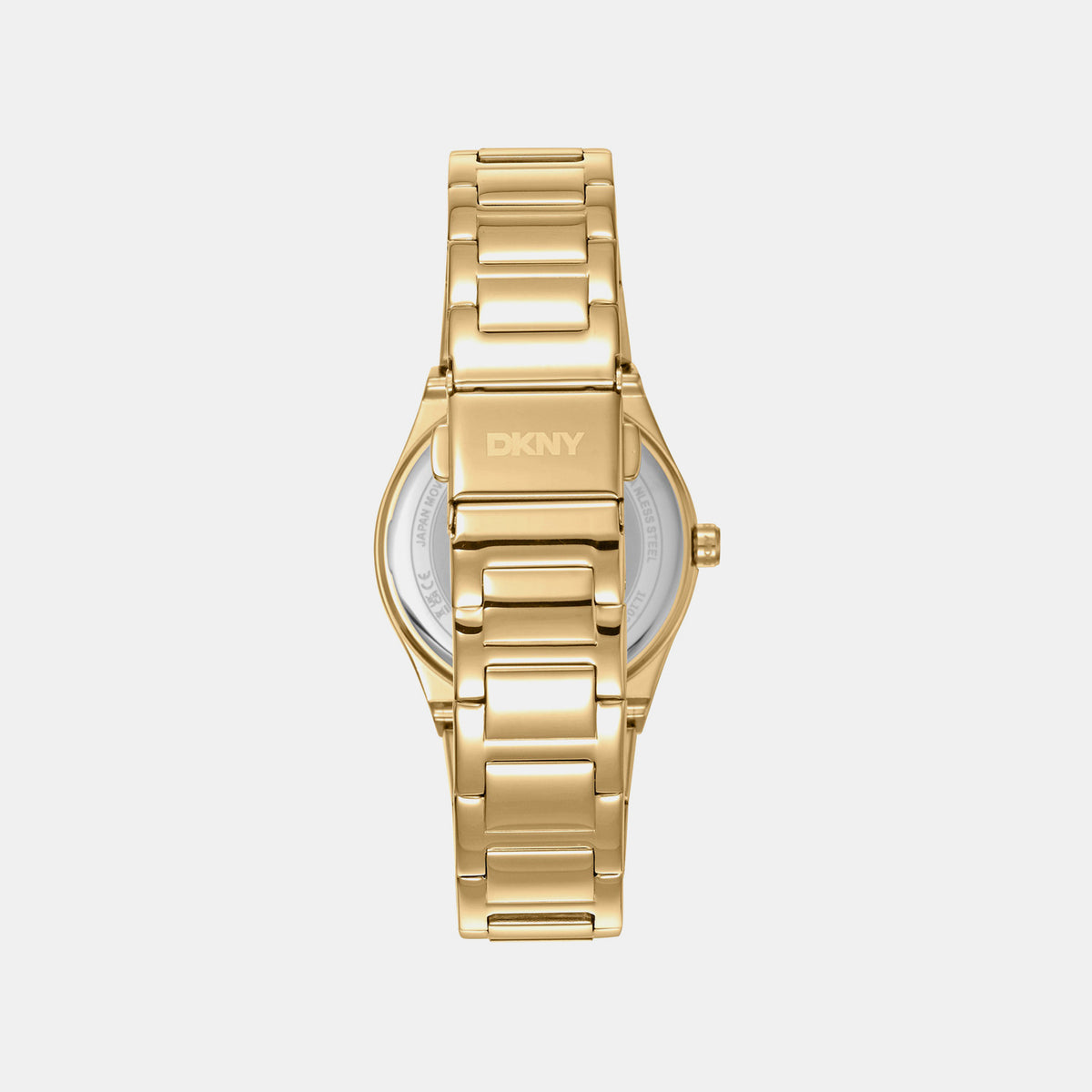 Logo Women Quartz Champagne Dial Analog Stainless Steel Watch DK1L102M0035