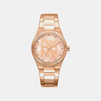 Logo Women Quartz Rose Gold Dial Analog Stainless Steel Watch DK1L102M0045