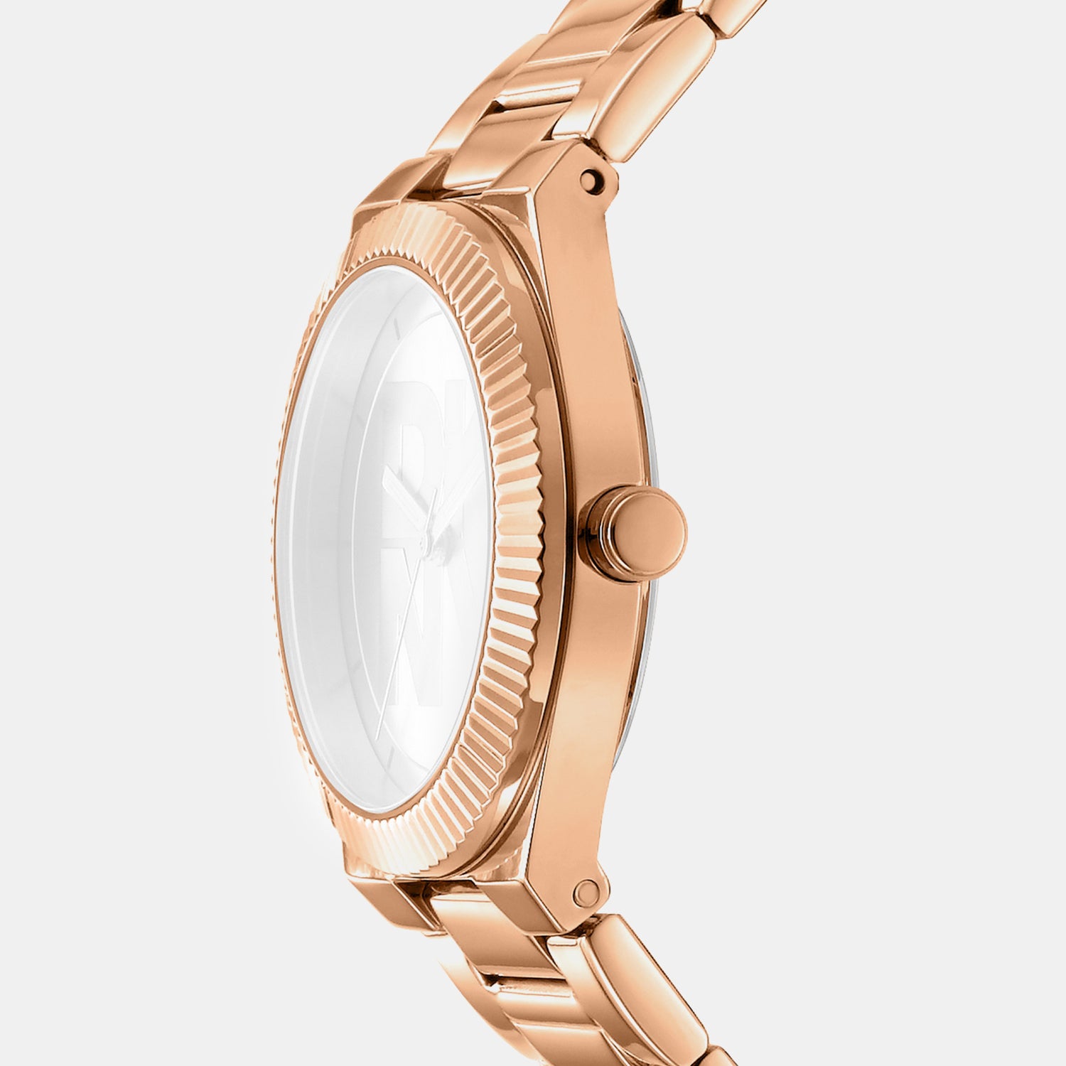 Logo Women Quartz Rose Gold Dial Analog Stainless Steel Watch DK1L102M0045