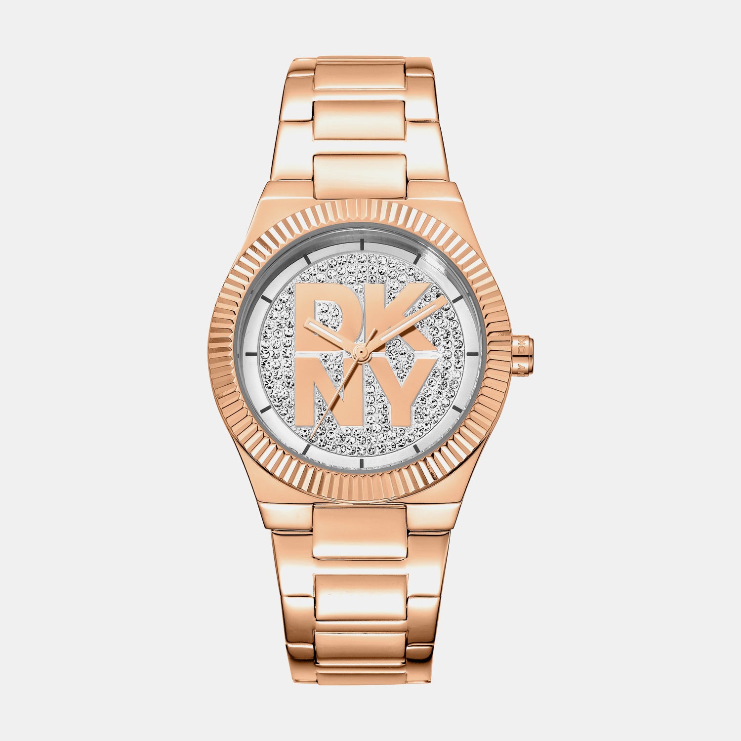 Logo Women Quartz Silver Dial Analog Stainless Steel Watch DK1L102M0235