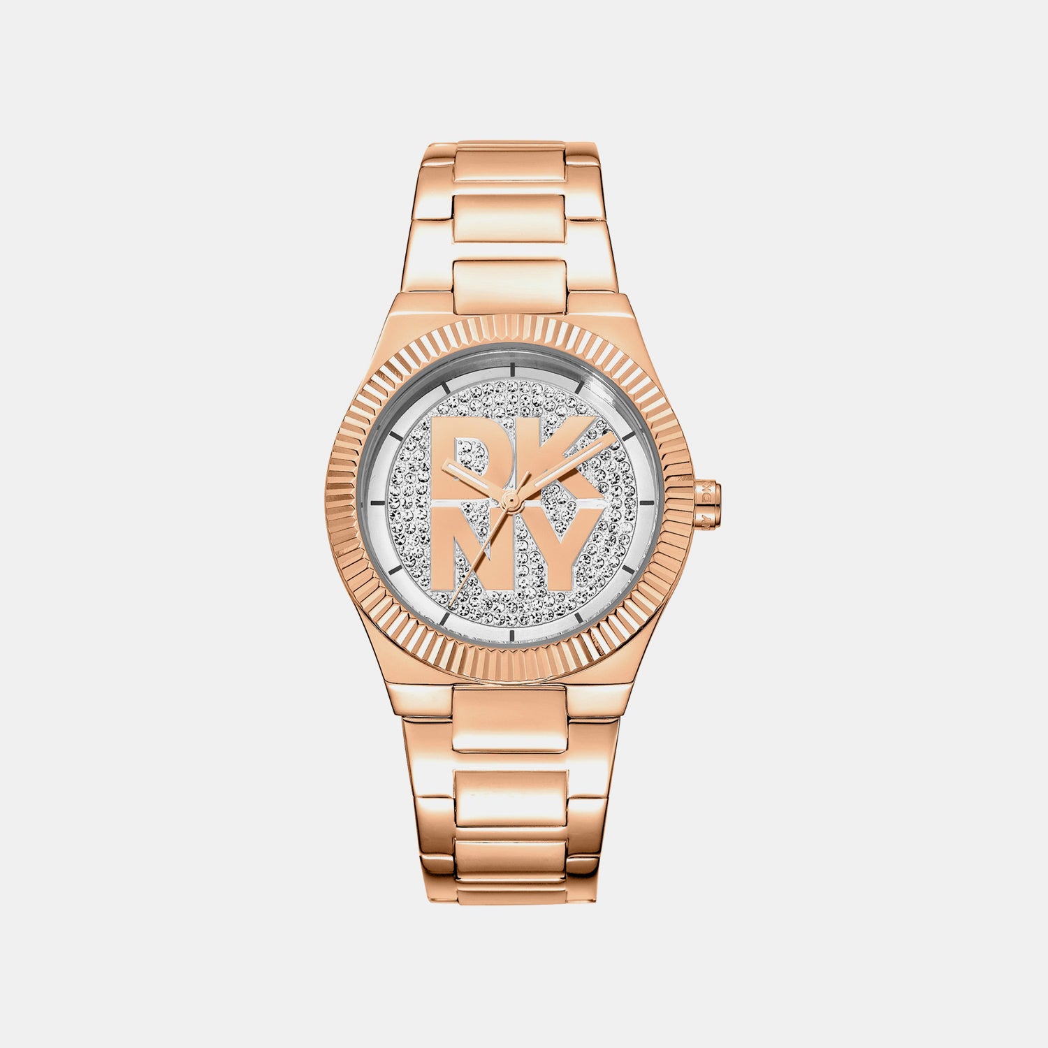 Logo Women Quartz Silver Dial Analog Stainless Steel Watch DK1L102M0235