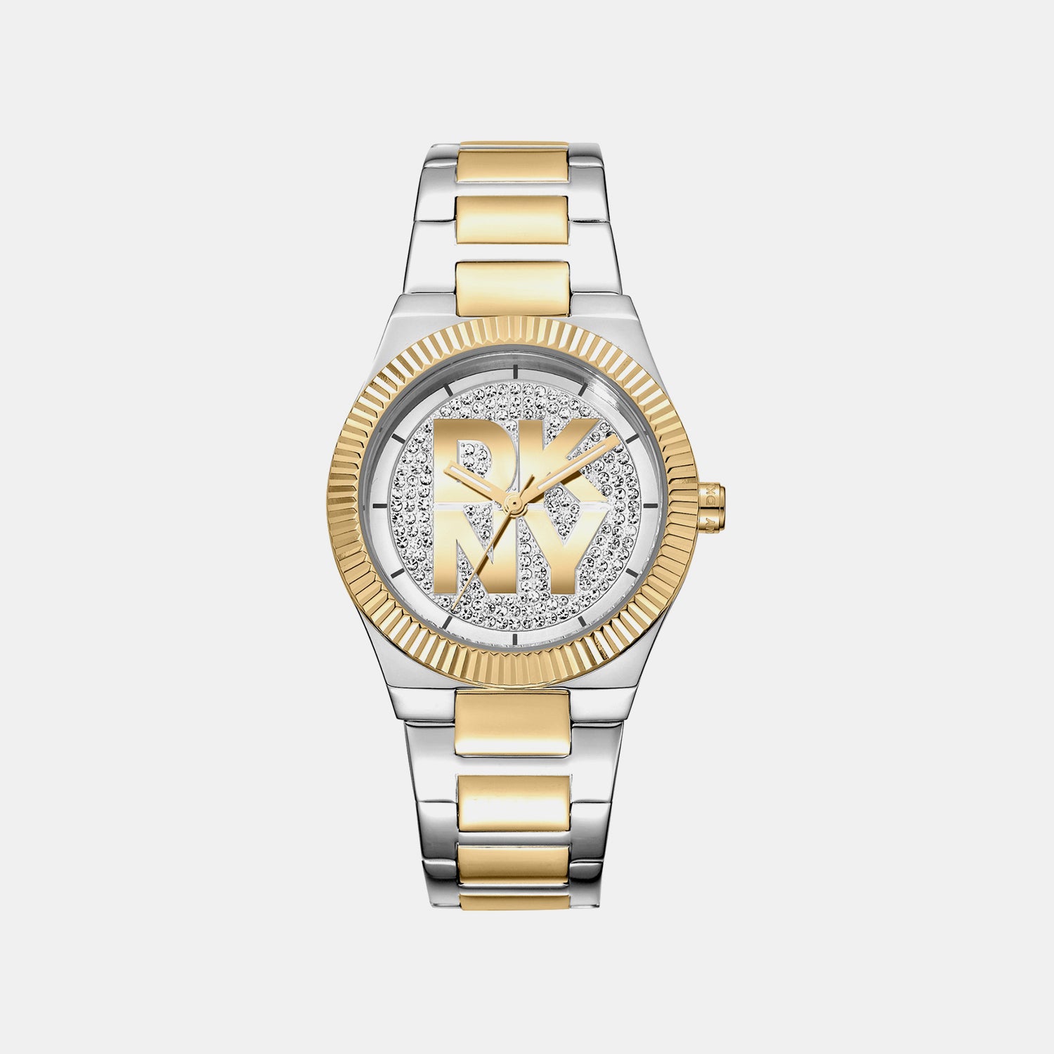 Logo Women Quartz Silver Dial Analog Stainless Steel Watch DK1L102M0245