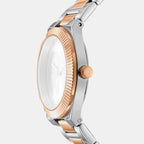 Logo Women Quartz Silver Dial Analog Stainless Steel Watch DK1L102M0255