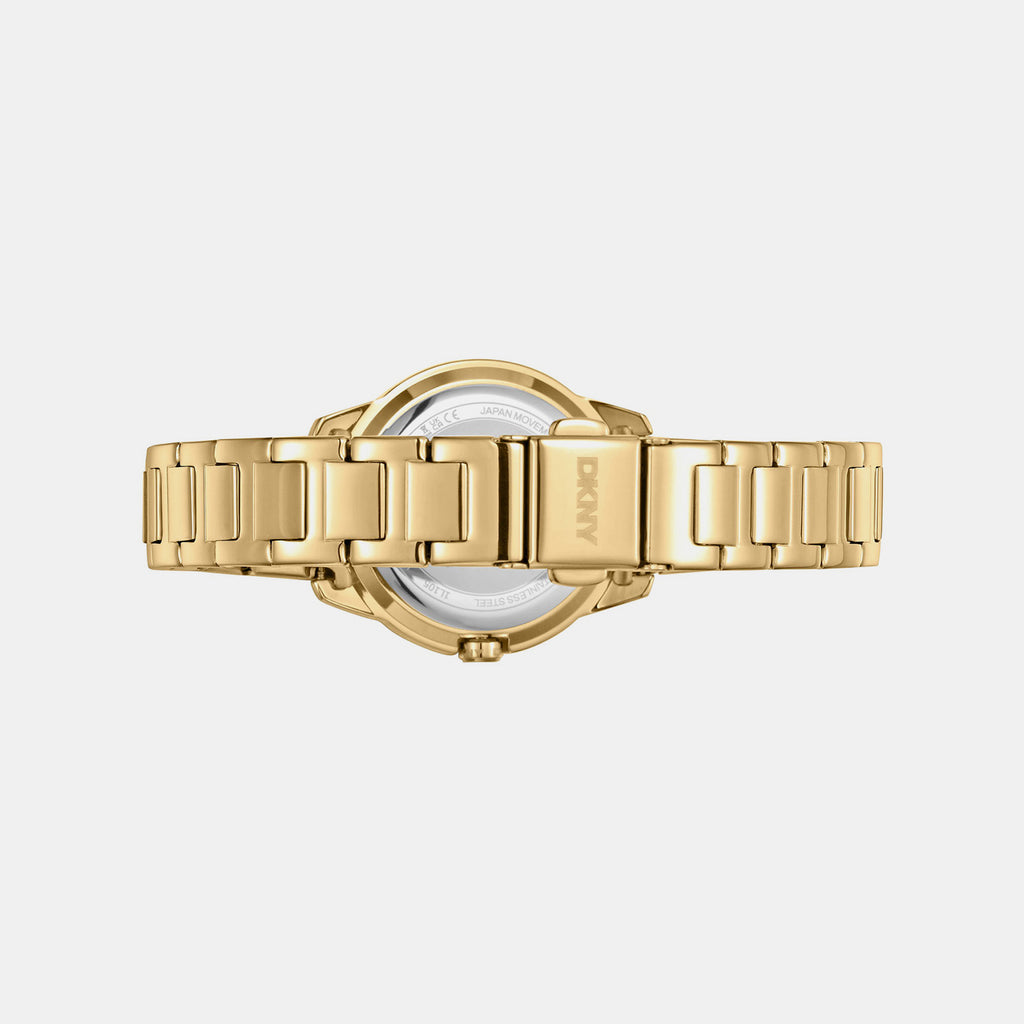 Evening Women Quartz Champagne Dial Analog Stainless Steel Watch DK1L105M0055
