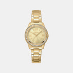 Evening Women Quartz Champagne Dial Analog Stainless Steel Watch DK1L105M0055