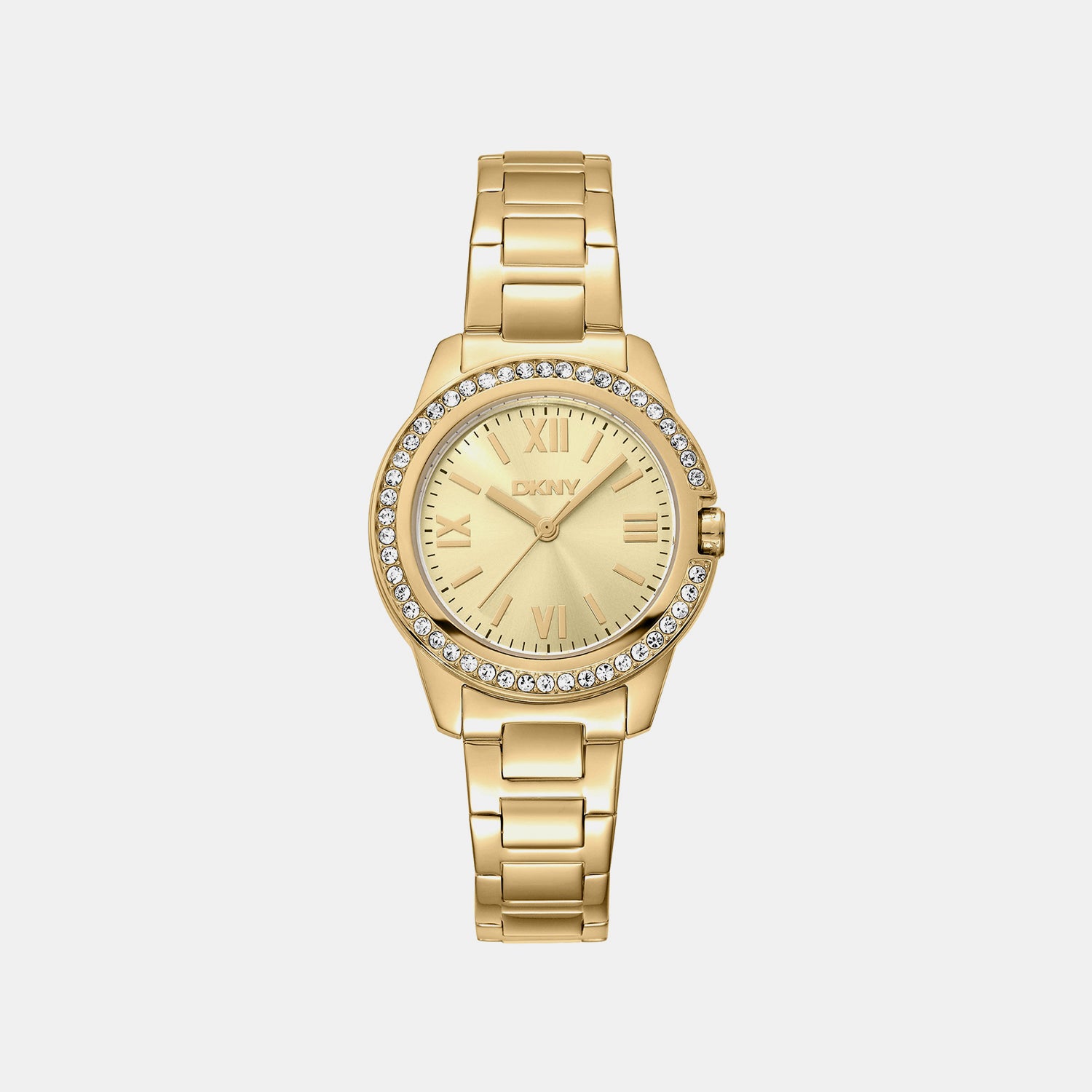Evening Women Quartz Champagne Dial Analog Stainless Steel Watch DK1L105M0055