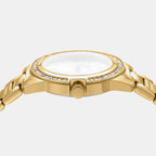Evening Women Quartz Champagne Dial Analog Stainless Steel Watch DK1L105M0055