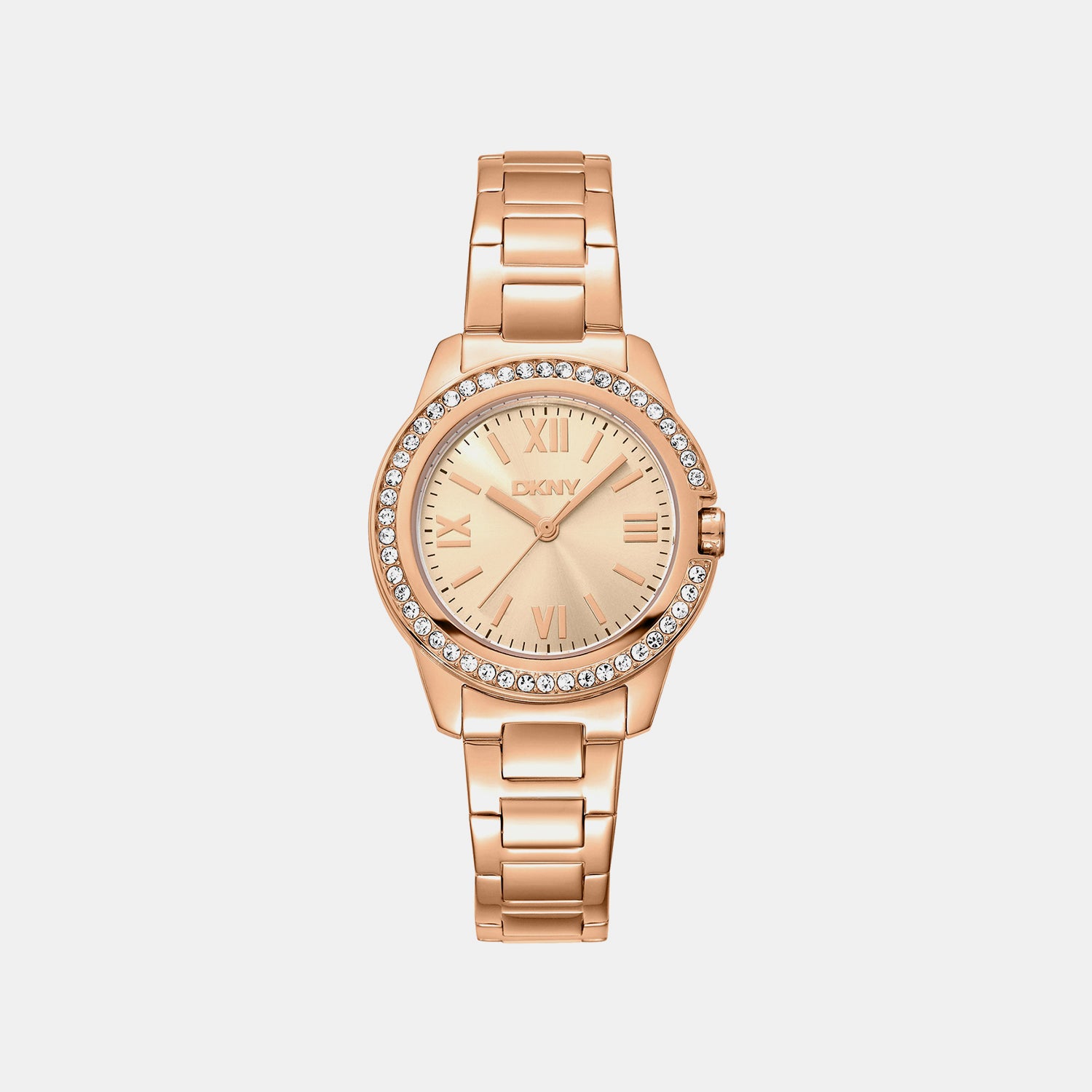 Evening Women Quartz Rose Gold Dial Analog Stainless Steel Watch DK1L105M0075
