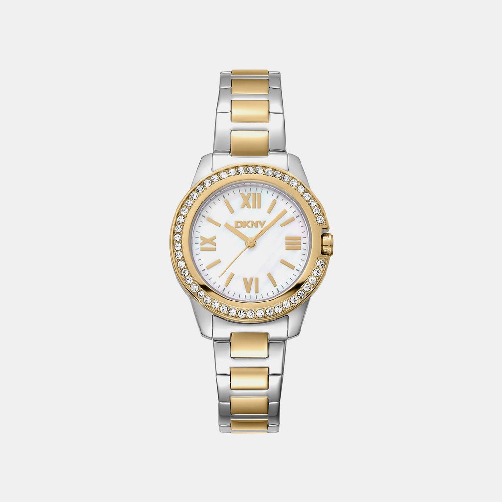 Evening Women Quartz Mother Of Pearl Dial Analog Stainless Steel Watch DK1L105M0085