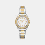 Evening Women Quartz Mother Of Pearl Dial Analog Stainless Steel Watch DK1L105M0085