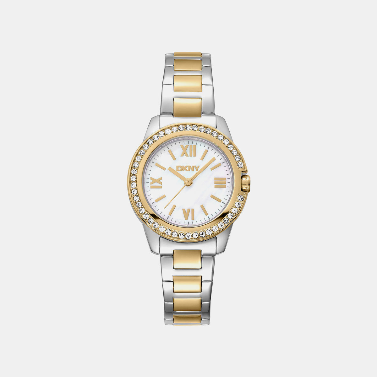 Evening Women Quartz Mother Of Pearl Dial Analog Stainless Steel Watch DK1L105M0085