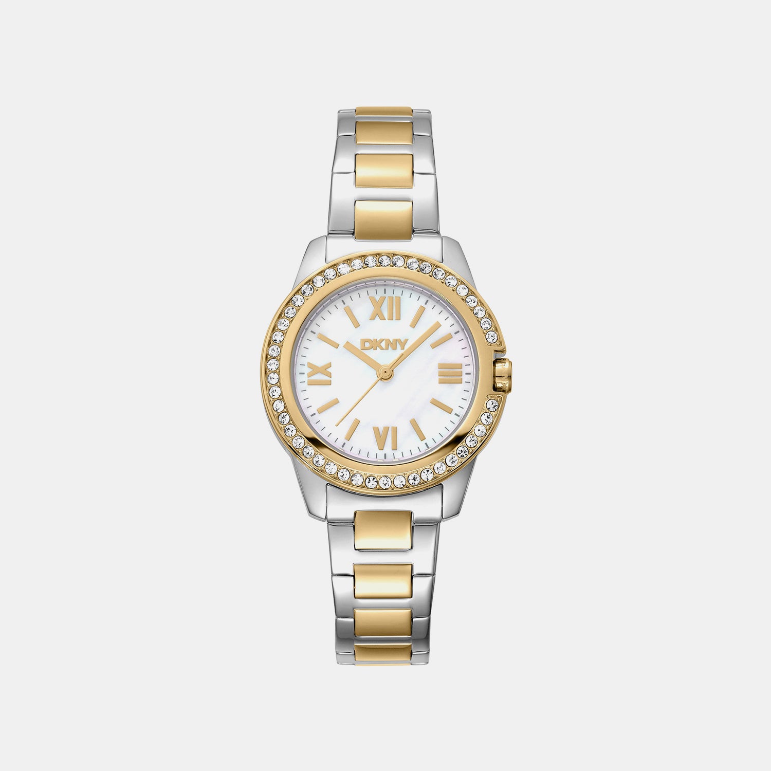 Evening Women Quartz Mother Of Pearl Dial Analog Stainless Steel Watch DK1L105M0085
