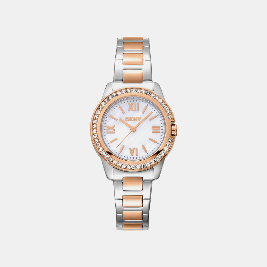 Evening Women Quartz Mother Of Pearl Dial Analog Stainless Steel Watch DK1L105M0105