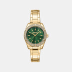 Women Quartz Green Dial Analog Stainless Steel Watch DK1L107M0065