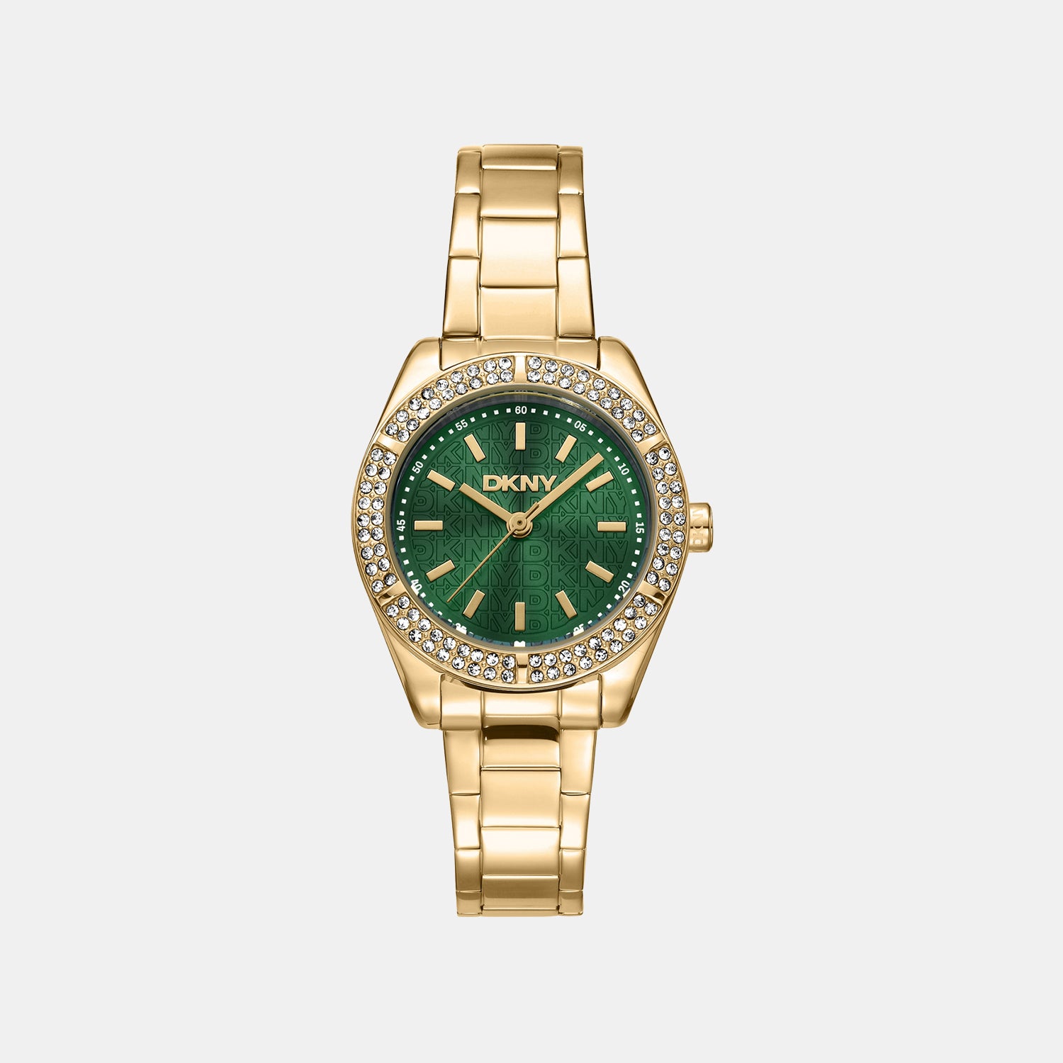 Women Quartz Green Dial Analog Stainless Steel Watch DK1L107M0065