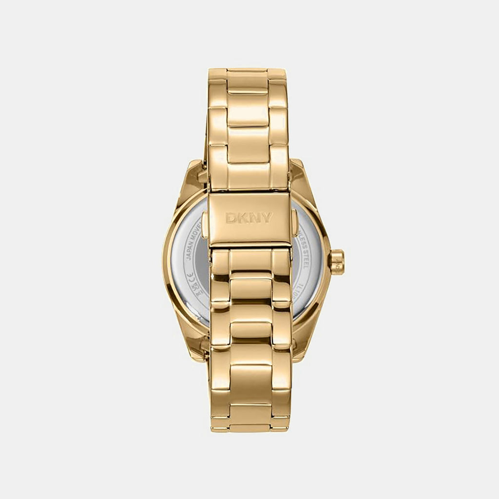 Women Quartz Gold Dial Multifunction Stainless Steel Watch DK1L109M0045