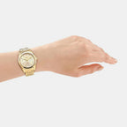 Women Quartz Gold Dial Multifunction Stainless Steel Watch DK1L109M0045