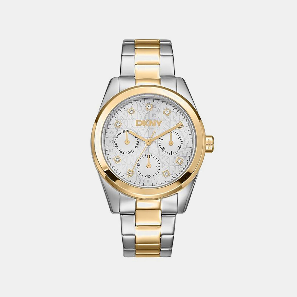 Women Quartz Silver Dial Multifunction Stainless Steel Watch DK1L109M0065