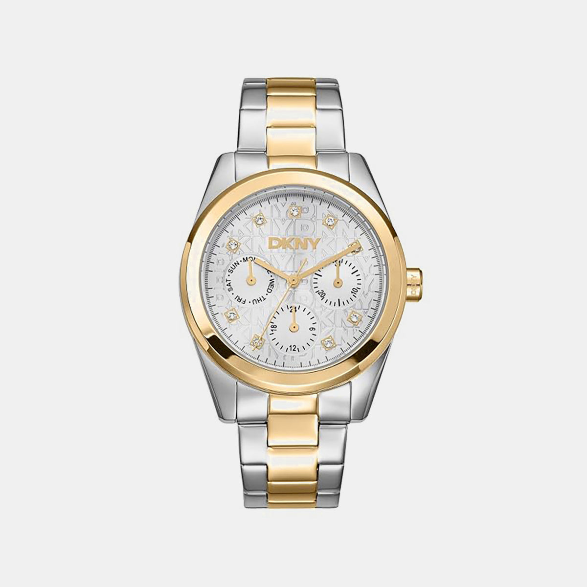 Women Quartz Silver Dial Multi-Function Stainless Steel Watch DK1L109M0065