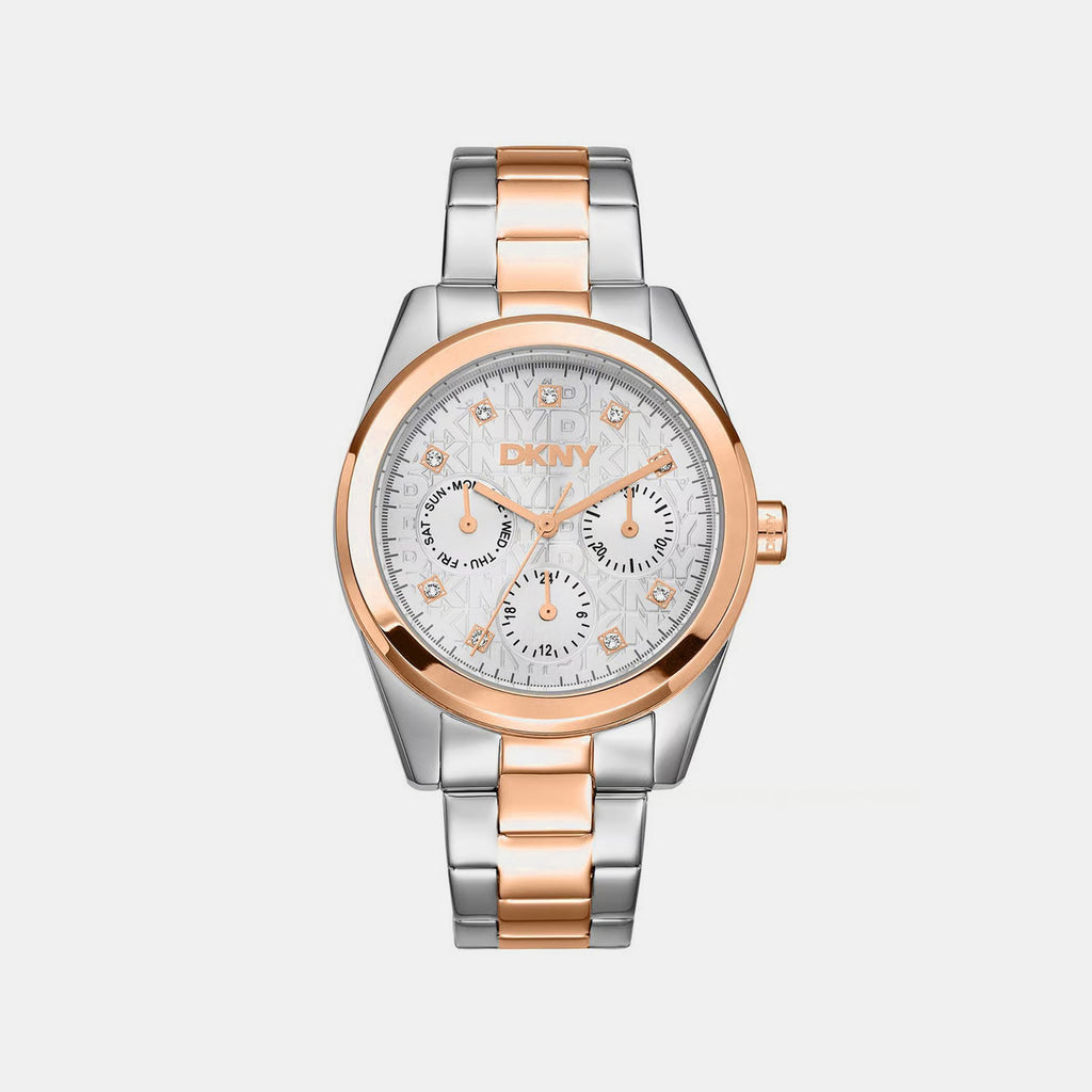 Women Quartz Silver Dial Multifunction Stainless Steel Watch DK1L109M0085