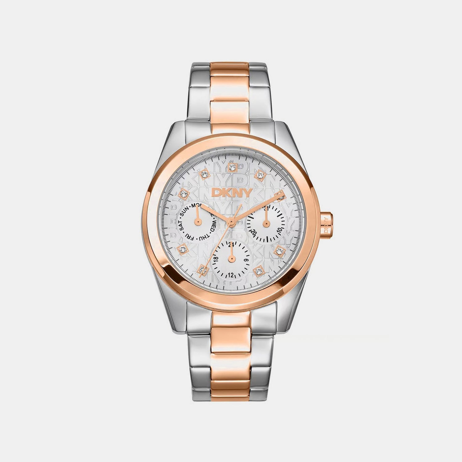 Women Quartz Silver Dial Multifunction Stainless Steel Watch DK1L109M0085