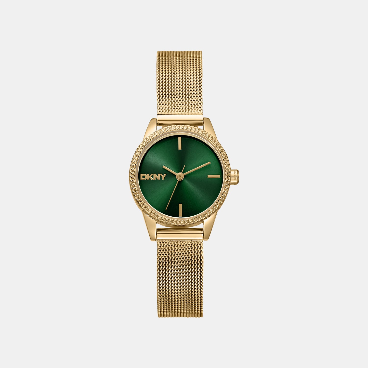 Women Quartz Green Dial Analog Stainless Steel Watch DK1L113M0075