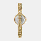 Logo Women Quartz Champagne Dial Analog Stainless Steel Watch DK1L115M0035
