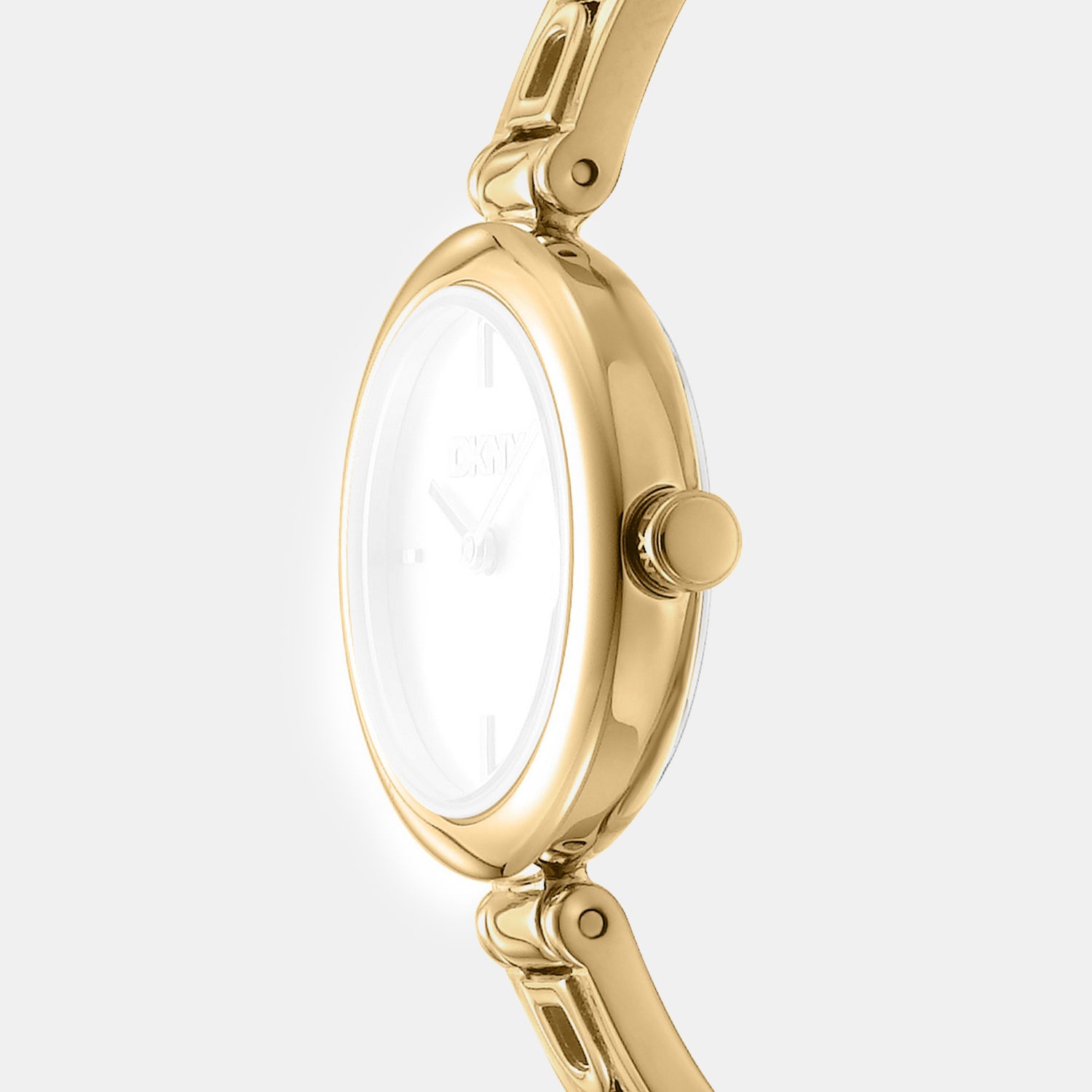 Logo Women Quartz Champagne Dial Analog Stainless Steel Watch DK1L115M0035
