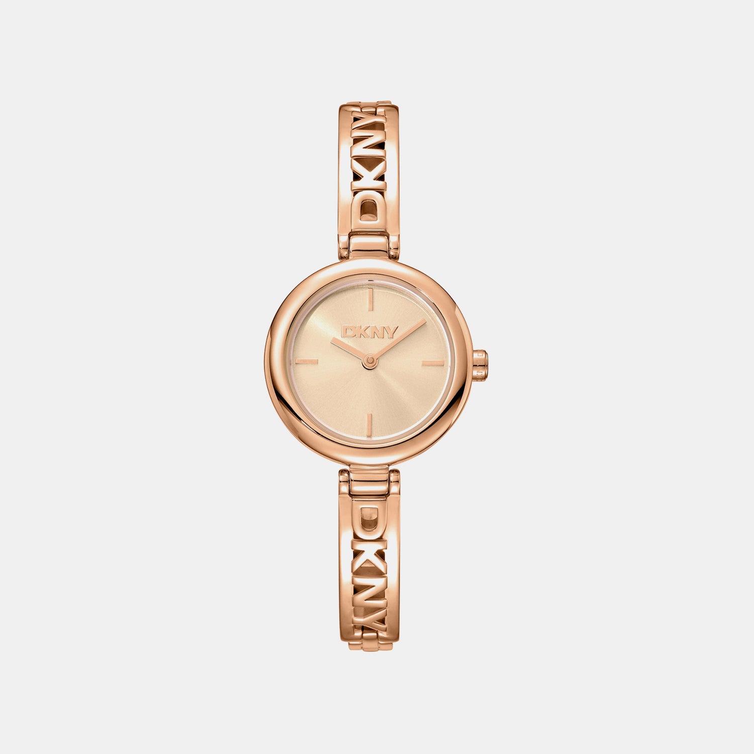Logo Women Quartz Rose Gold Dial Analog Stainless Steel Watch DK1L115M0055