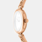Logo Women Quartz Rose Gold Dial Analog Stainless Steel Watch DK1L115M0055