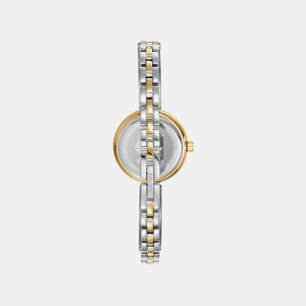 Logo Women Quartz Silver Dial Analog Stainless Steel Watch DK1L115M0065