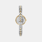 Logo Women Quartz Silver Dial Analog Stainless Steel Watch DK1L115M0065