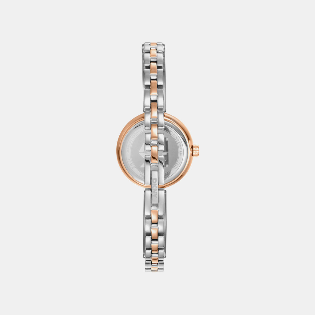 Logo Women Quartz Silver Dial Analog Stainless Steel Watch DK1L115M0075