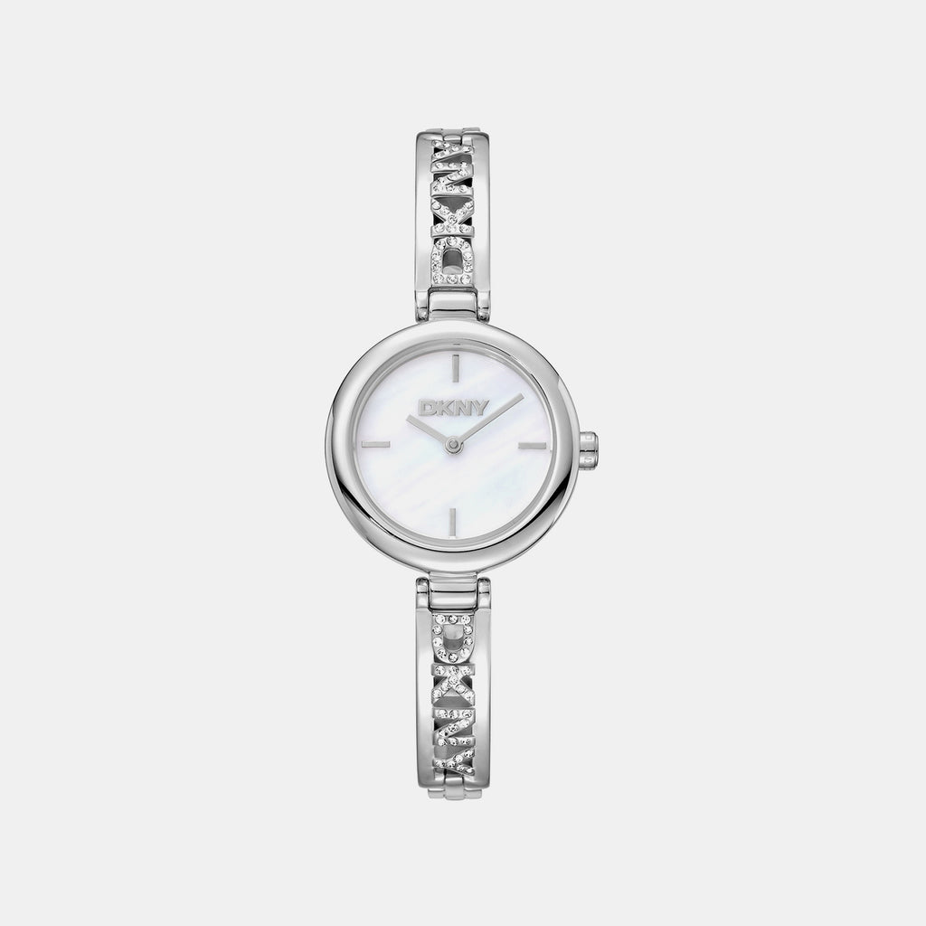 Logo Women Quartz Mother Of Pearl Dial Analog Stainless Steel Watch DK1L115M0215
