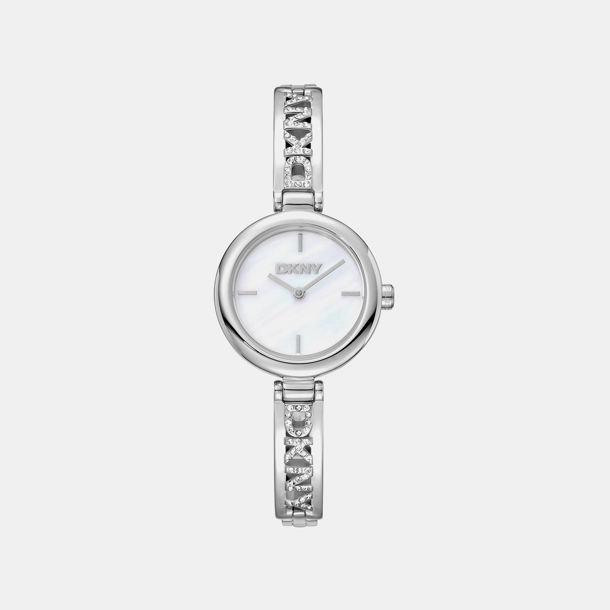 Logo Women Quartz Mother Of Pearl Dial Analog Stainless Steel Watch DK1L115M0215